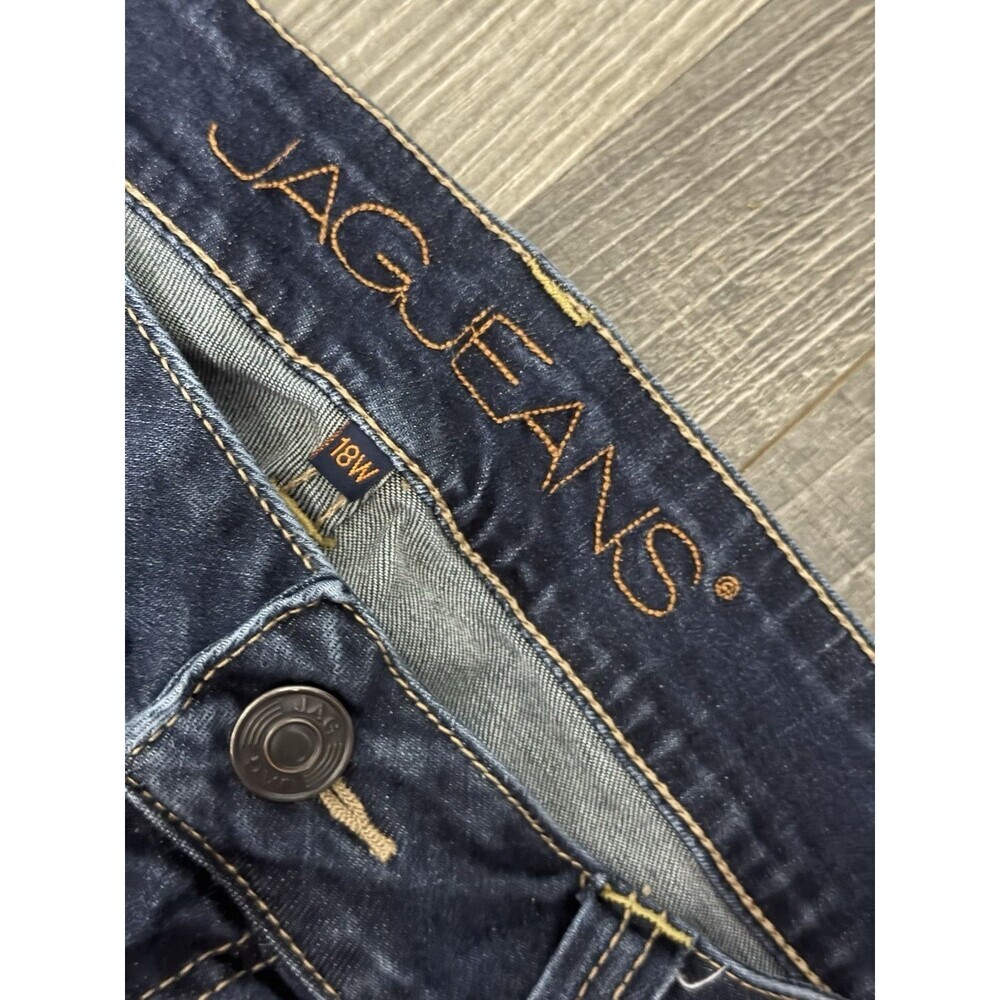 JAG Jeans Womens Jackson Mid Rise Straight Leg Dark Wash Denim Jeans 18W 35x31 - Picture 4 of 7